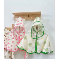 Áo choàng nắng , áo choàng xô 2 lớp có kính tặng kèm khẩu trang cho bé trai bé gái