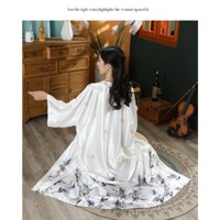 Áo Choàng Ngủ kimono Mỏng Ngắn Mặc Buổi Sáng Cho Phù Dâu rayon