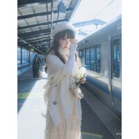 Áo choàng phong cách rừng trắng, khăn choàng đa năng, áo len có tua rua, đồ đan, khăn choàng có mũ cao cấp cho phụ nữ mùa thu