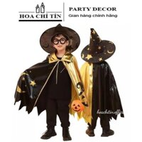 Áo choàng phù thủy vàng đèn Tặng kèm nón