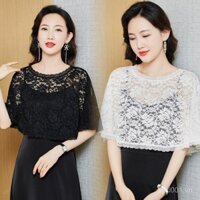 Áo choàng ren bảo vệ mặt trời, khăn choàng nhẹ, thoáng khí, áo khoác thoải mái cho cheongsam