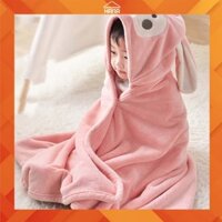 Áo choàng tắm cho bé khăn tắm có mũ dùng làm khăn choàng cho bé khi ra ngoài HANA KT02