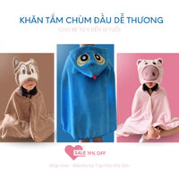 Áo choàng tắm có mũ cho bé, thấm hút mau hình hoạt hình Disney, chăn gối cho bé đi học, khăn tắm đi biển...