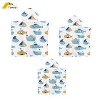 Áo choàng tắm có mũ trùm đầu đi biển Áo choàng hoạt hình Nhẹ đáng yêu Khăn bơi đi biển cho bể bơi khách sạn
