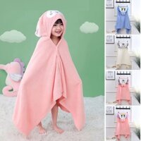 Áo Choàng Tắm Có Mũ Trùm Đầu Mềm Mại Thấm Hút Tốt Nhanh Khô Dành Cho Bé TẶNG BÀN CHẢI ĐÁNH RĂNG