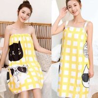 Áo choàng tắm Người lớn Phong cách mới có thể mặc khăn tắm quấn váy tắm ngực Nhà sản xuất mùa hè Khăn in đơn giản thấm nước khô nhanh