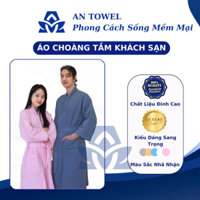 Áo Choàng Tắm Nữ Cao Cấp An Towel 100% Cotton Họa Tiết Tổ Ong Mềm Mại Dùng Trong Khách Sạn, Spa, Đi Biển, Đi Ngủ