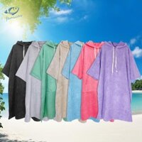 Áo choàng thay tã bằng sợi nhỏ có mũ trùm đầu dành cho nam nữ để bơi lội đi biển [Fanicas.vn]