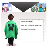 Áo choàng và mắt kính creeper minecraft