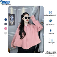 Áo Chống Nắng Cánh dơi nữ chất cotton cao cấp mũ vành rộng khóa kéo chùm kín mặt chống tia Uv >98%