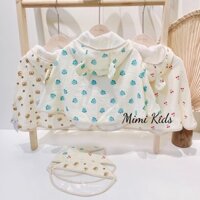 Áo chống nắng cao cấp kèm mũ chắn giọt bắn vải xô muslin mềm mại đáng yêu cho bé  Mimi Kids QA31
