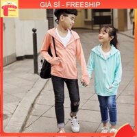 Áo chống nắng cho bé gái và bé trai 5-9 tuổi, Áo khoác chống nắng trẻ em thoáng mát