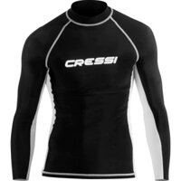 ÁO CHỐNG NẮNG DÀI TAY CRESSI RASH GUARD MAN BLACK/WHITE