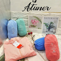 Áo Chống Nắng Dáng Ngắn Có Túi Cuộn Atuner AT 029, Vải Cotton, Mỏng Nhẹ, Thông Hơi, Chống Tia UV - hồng nhạt - L