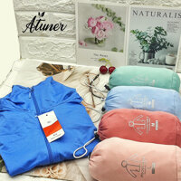 Áo Chống Nắng Dáng Ngắn Có Túi Cuộn Atuner AT 029, Vải Cotton, Mỏng Nhẹ, Thông Hơi, Chống Tia UV - xanh dương - M