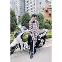 Áo chống nắng kẻ CARO NAM 2 lớp siêu mát