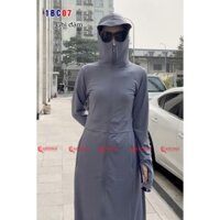 Áo chống nắng, liền thân, 2 lớp hàng chính hãng, tặng kèm khẩu trang 3 lớp, hỗ trợ đổi size