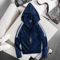 Áo chống nắng nam sọc tay mới 5 màu thun lạnh thoáng mát chống tia UV cao cấp Micado - Xanh than - L