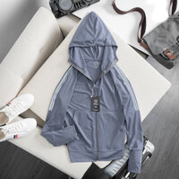 Áo chống nắng nam sọc tay mới 5 màu thun lạnh thoáng mát chống tia UV cao cấp Micado - GHI TỐI - M