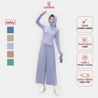 Áo chống nắng nữ 2 lớp CARDINA chất liệu Ice text công nghệ sợi lạnh thiết kế dạng quần chống nắng UPF50+ 4CHF01