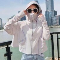 Áo Chống Nắng Nữ Cánh Dơi Dáng Ngắn Croptop Chất Thun Lạnh Có Mũ Rộng Vành, Vải Mát Lạnh Chống Tia UV FREESIZE Sport