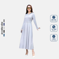 Áo chống nắng nữ toàn thân 2 lớp dáng dài, váy chống nắng áo choàng liền thân vải thông hơi làm mát cao cấp