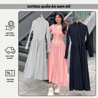 Áo chống nắng nữ toàn thân, áo váy vải hàn lạnh chống tia UV có mũ che mặt