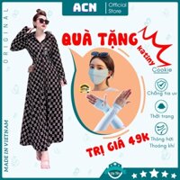 Áo Chống Nắng Nữ Toàn Thân. Váy Chống Nắng. Chống tia UV Áo Khoác Vải Thông hơi Co Dãn 4 Chiều  1 Lớp - Hàng mới về