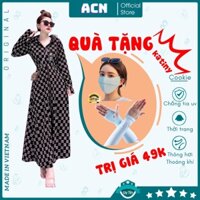 Áo Chống Nắng Nữ Toàn Thân. Váy Chống Nắng. Chống tia UV Áo Khoác Vải Thông hơi Co Dãn 4 Chiều  1 Lớp - Hàng mới về