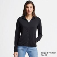 Áo chống nắng thun lạnh UNIQLO nữ - Màu đen