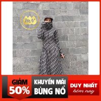 Áo chống nắng toàn thân 3 lớp vải lanh nhung Nhật xịn dài phủ kín chân - ao chong nang nu toan than đẹp