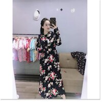 Áo chống nắng toàn thân 3 lớp vải lanh nhung Nhật xịn dài phủ kín chân - ao chong nang nu toan than