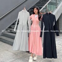 Áo Chống Nắng Toàn Thân Nữ Dáng Váy thun lạnh chống tia cực tím UPF 50+,Áo chống nắng nữ dáng dài