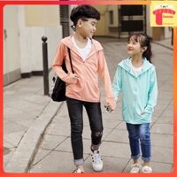 Áo chống nắng trẻ em 5-9 tuổi, Áo khoác chống nắng cho bé gái và bé trai thoáng mát