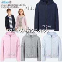 Áo chống nắng Uniqlo Arism kid em bé mặc vải làm mát bill Nhật 15.5.2019