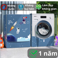 Áo chùm phủ máy giặt cửa ngang che máy giặt chống mưa nắng chất liệu vải dù dày dặn phù hợp cho máy 6kg - 12kg