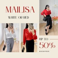 Áo cổ đổ Mailisa 2 màu dáng công sở nữ