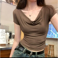 áo cổ đổ tay ngắn ôm body bigsize 40-120kg