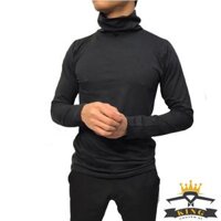 Áo cổ lọ nam tay dài KING ao cổ cao nam bigsize T13 - Đen - 3XL