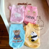 Áo Cổ lọ Tay bèo in hình Petstyle cho chó mèo