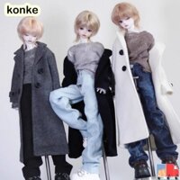 Áo cổ tròn KONKE, Phụ kiện DIY thanh lịch Áo len dệt kim búp bê, Quần jean Mini mặc thường ngày dễ thương cho búp bê 1 / 4 BJD 45cm