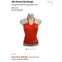 Áo cổ yếm ARMANI EXCHANGE size S auth-USED