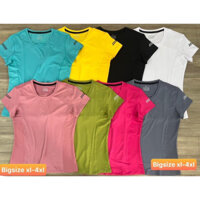 Áo Cộc Tay Tập Gym,Yoga Nữ Bigsize Co Giãn Tốt Thấm Hút Mồ Hôi