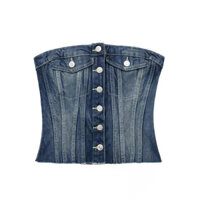 Áo Corset Jean - SẴN XS