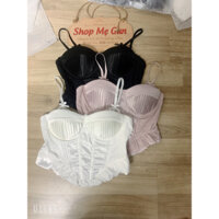 Áo corset kiểu pháp phối dây đan chéo