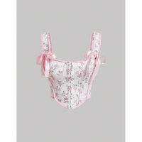 ÁO CORSET THẮT NƠ HỒNG BARBIE