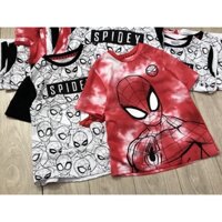 Áo cotton cộc tay Spiderman Marvel dư xịn bé trai 15-35kg