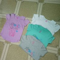 Áo Cotton Trễ Vai Bé Gái