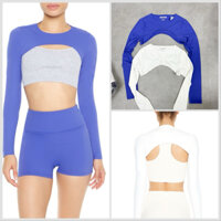 Áo crop top bolero dài tay F21 vnxk (KHÔNG KÈM BRA) áo tập yoga, tập gym, pilates