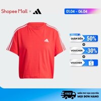 Áo Crop Top Single Jersey 3 Sọc Essentials adidas Nữ Đỏ IY4226